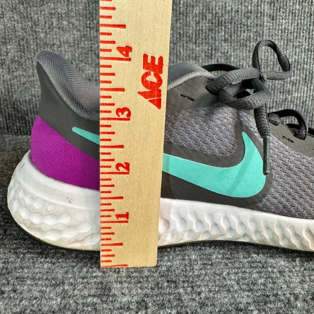 Nike Revolution 5 Womens Running Shoes Grey Teal Pink BQ3204-013 Sz 6.5